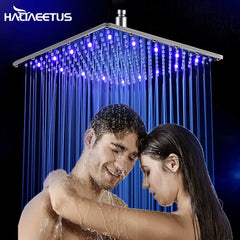 Modern 16 Inch LED Square Stainless Steel Rain Shower head