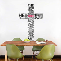 English Letter Cross Background Wall Decal