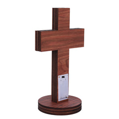 Church Cross Pendants Made Of Wood And Emitting Light