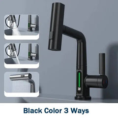 Digital Display Waterfall Stream 3 Way Faucet