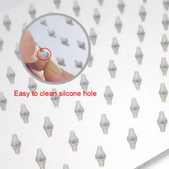 Chrome LED Light Shower Head Stainless Steel 10/12 Inch Square Bathroom Rainfall Hot Cold Water Shower Heads System G1/2