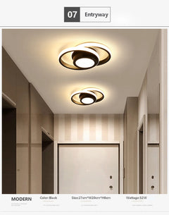 Modern LED Ceiling Light Square Round Fixtures Corridor Entryway Aisle Indoor Remote Control Led Home Decor Lamp Lighting Lustre