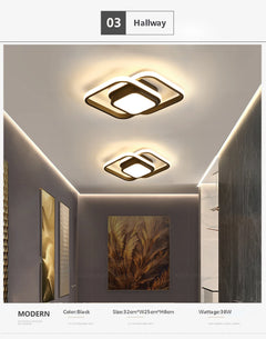 Modern LED Ceiling Light Square Round Fixtures Corridor Entryway Aisle Indoor Remote Control Led Home Decor Lamp Lighting Lustre