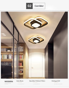 Modern LED Ceiling Light Square Round Fixtures Corridor Entryway Aisle Indoor Remote Control Led Home Decor Lamp Lighting Lustre