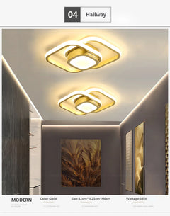 Modern LED Ceiling Light Square Round Fixtures Corridor Entryway Aisle Indoor Remote Control Led Home Decor Lamp Lighting Lustre