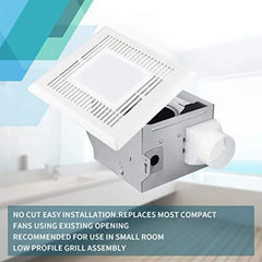 Very-Quiet 70 CFM, 2.0 Sone Bathroom Ventilation and Exhaust Fan With LED light 4000K 600LM(70CFM),Ceiling Mounted Fan