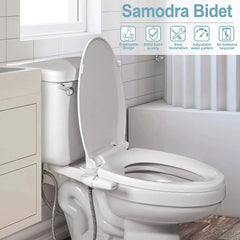 SAMODRA Ultra-Slim Bidet Attachment for Toilet - Dual Nozzle