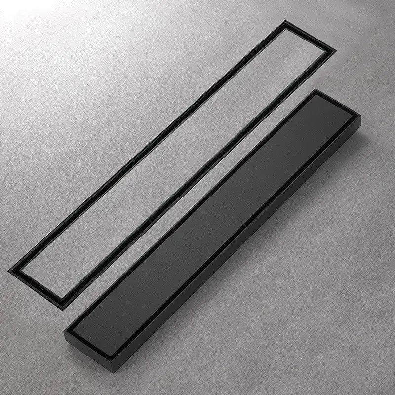 Invisible Floor Drain 304 Stainless Steel Rectangle Anti-odor Bath Shower Tray Long Drainage Linear Floor Drains Cover Brushed