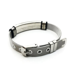 Cross Stainless Steel Mesh Belt Bracelet