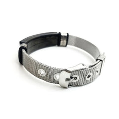 Cross Stainless Steel Mesh Belt Bracelet