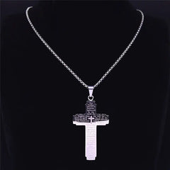 Cross Chain Necklace Stainless