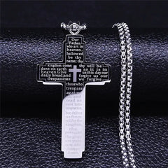 Cross Chain Necklace Stainless