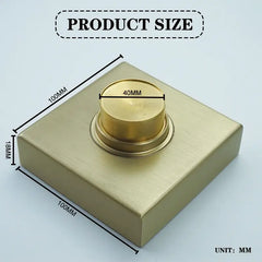 Decorative Shower Drain Stainless Steel 4in x 4in Ceramic Tile Invisible Insertion