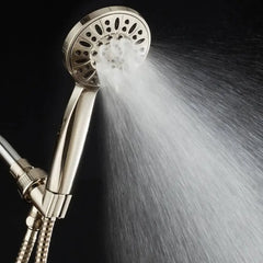 Luxury High Pressure Handheld Shower Head with 6 Settings and Extra-long Hose Brushed Nickel Finish